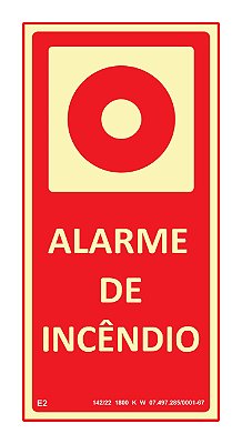 Placa E2 "Alarme de Incêndio"