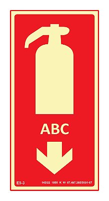 Placa E5-3 "Extintor Carga ABC"