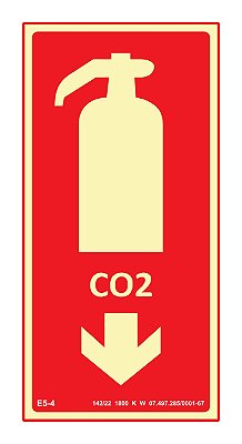 Placa E5-4 "Extintor CO2"