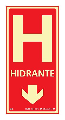 Placa E8 "Hidrante de Incêndio"