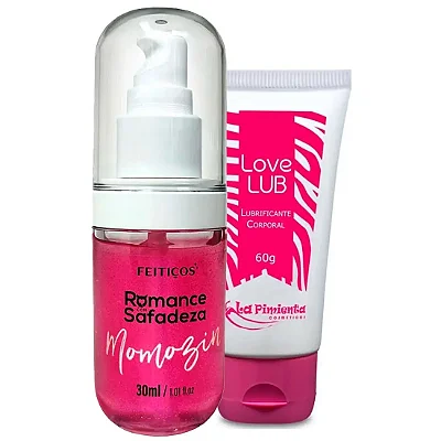 KIT PROMOCIONAL COM ROMANCE COM SAFADEZA E LOVE LUB NEUTRO