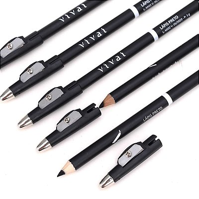 Lápis Preto Para Olhos Vivai Acompanha Apontador