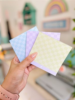Kit com 3 Bloquinhos Para Anotações Destacável