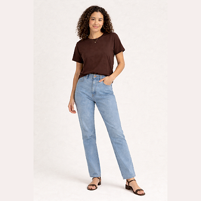 Blusa Chocolate Lisa Básica Feminina Algodão