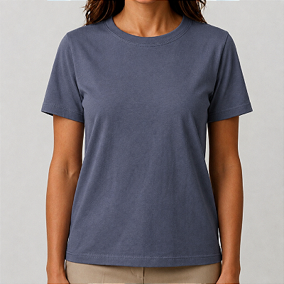 Blusa Grafite Lisa Básica Feminina Algodão