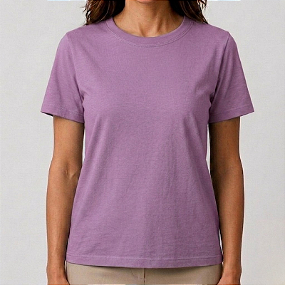 Blusa Malva Lisa Básica Feminina Algodão