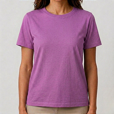 Blusa Rosé Lisa Básica Feminina Algodão Premium