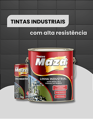 Mini banner tintas industriais Maza