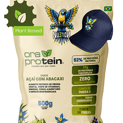 Proteína ervilha premium: 2 OraProteins + American Hat Azul