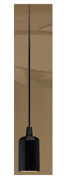 PENDENTE SLIM ALUMINIO PRETO CABO PVC