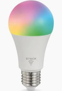 Lâmpada LED RGBW Wi-Fi 7W Steck