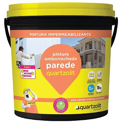 Tinta Acrílica Emborrachada Branca 18kg Quartzolit