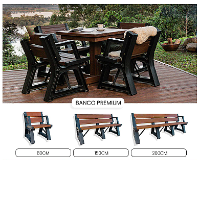 Banco Premium In Brasil Madeira Plástica