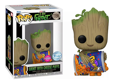 FUNKO POP!: MARVEL STUDIOS - I AM GROOT - GROOT WITH CHEESE PUFFS #1196 (ORIGINAL)