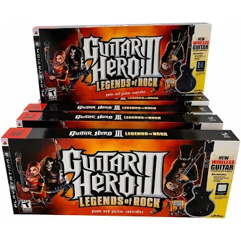 GUITAR HERO III; LEGENDS OF ROCK; GAME AND GUITAR CONTROLLER - PS3 - NOVO/LACRADO