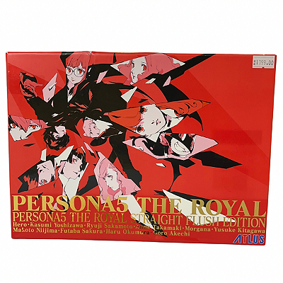 BOX: PERSONA 5: THE ROYAL STRAIGHT FLUSH EDITION (VERMELHA) - (JAP) - PS4 - SEMINOVO