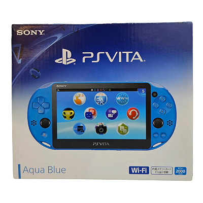 PSVITA SLIM - PCH-2000 - AQUA BLUE - (JAP) - CIB - SEMINOVO