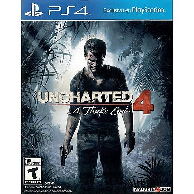 UNCHARTED 4: A THIEF'S END - (CAPA DE PAPEL) - PS4 - SEMINOVO