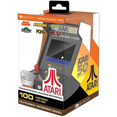 PORTATIL MY ARCADE ATARI MICRO PLAYER 100 JOGOS RETRO- NOVO/LACRADO