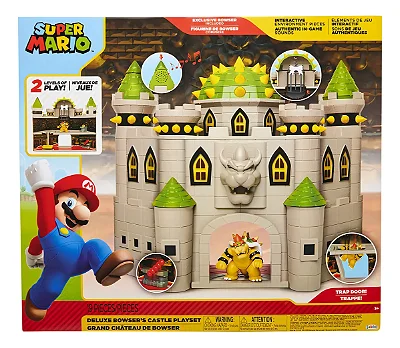 SUPER MARIO NINTENDO DELUXE BOWSER`S CASTLE PLAYSET - LACRADO
