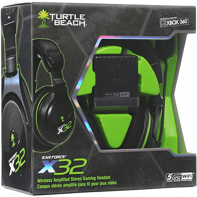 FONE DE OUVIDO GAMER - HEADSET TURTLE BEACH EAR FORCE X32 - XBOX 360 - NOVO/LACRADO