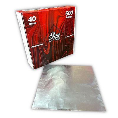 Alumínio Stan Liso c/ 500 Folhas - Profissional para Narguile