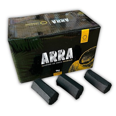 Carvão Coco Arra Jumbo 1kg - Alta Duração e Qualidade