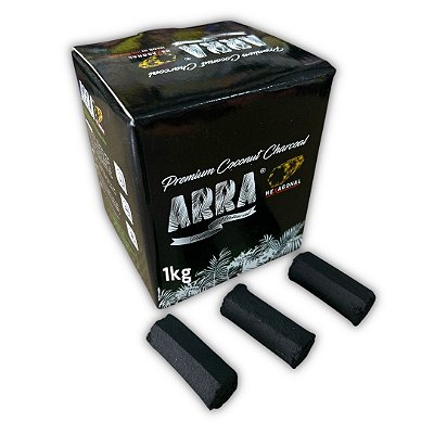 Carvão Coco Arra Slim 1kg - Formato Especial para Roshs Pequenos