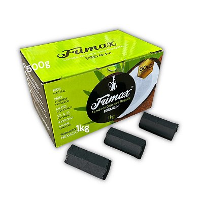 Carvão Coco Fumax 1kg - Sabor Puro e Longa Duração
