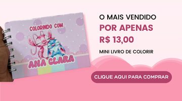 MINI LIVRO DE COLORIR PERSONALIZADO