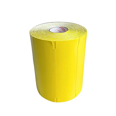 Etiqueta Couche amarela p/ Gôndola 100x30m - 10 rolos (1000 etiquetas por rolo)
