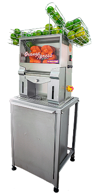 Maquina analógica alimentador manual modelo mesa com cesto e com raspador