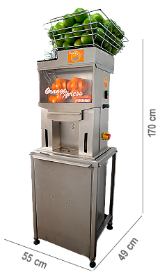 Máquina Automática sem raspador mesa com cesto