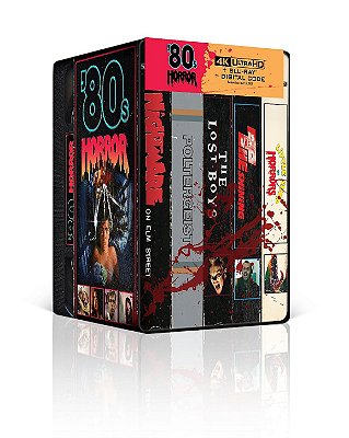 Terror dos Anos 80 - Coleção de 5 Filmes - Steelbook Library Case [4K Ultra HD + Blu-ray + Digital, 1980-1987] - [PRÉ-VENDA PARA 06/10/2026]