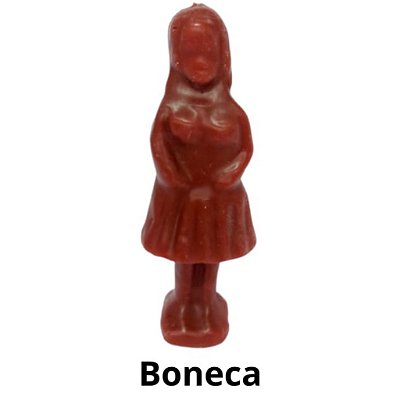 Vela - Magia - Unidade - Boneco Feminino Vermelho