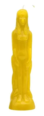 Vela - Magia - Unidade - Boneco Feminino Amarelo