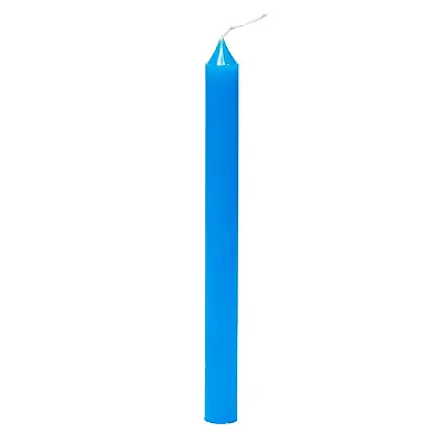 Vela - Palito Azul Claro 15 unidades - 19cm