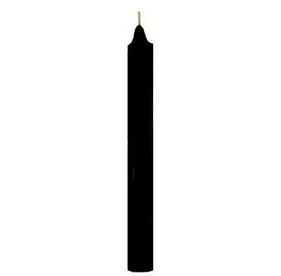 Vela - Palito Preta 15 unidades - 19cm