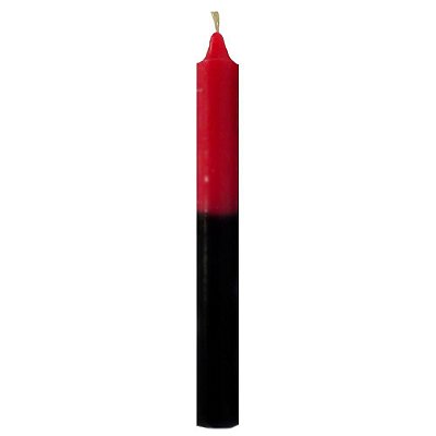 Vela - Palito Preto e Vermelho 15 unidades - 19cm