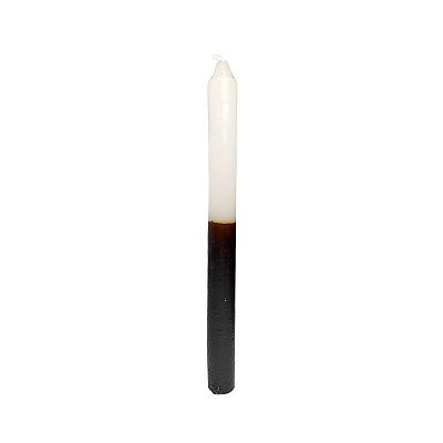 Vela - Palito Branco e Preto 15 unidades - 19cm