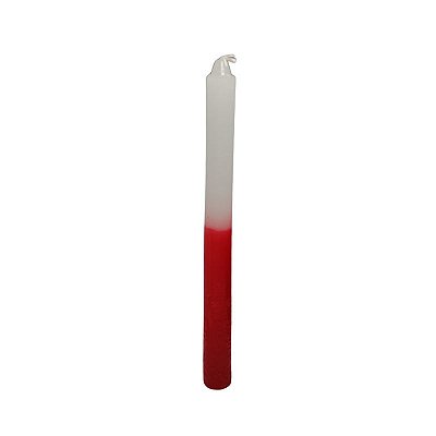 Vela - Palito Branca e Vermelha 15 unidades - 19cm