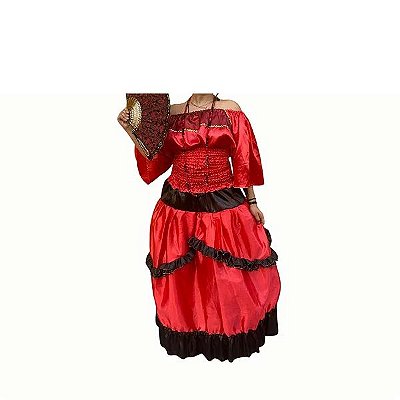 Conjunto Pomba Gira - Preto/Vermelho