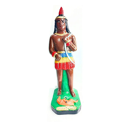 Imagem - Caboclo Oxossi Caçador - Gesso - 20cm