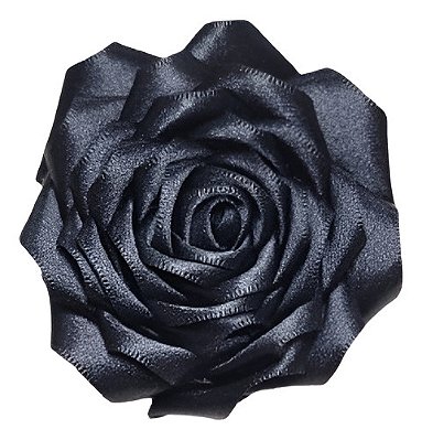 Rosa de Cabelo Preta para Pomba Gira em Cetim