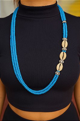 Guia Chicote Azul Claro de Iemanjá com Búzios