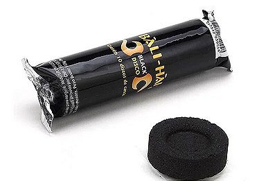 Carvão Para Narguile Bali Hai Black Disco Bolachão (4cm) - 10 Discos