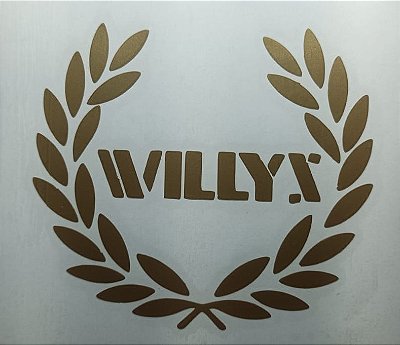 ADESIVO EM "DTF UV" - WILLYS - LOGO LAUREADO