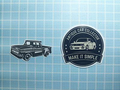 Adesivo Vintage de Carro Antigo