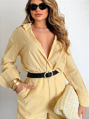 Conjunto camisa linho Ana Julia