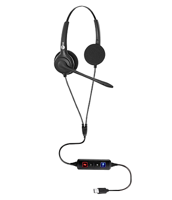 Headset HTU-300 Biauricular USB